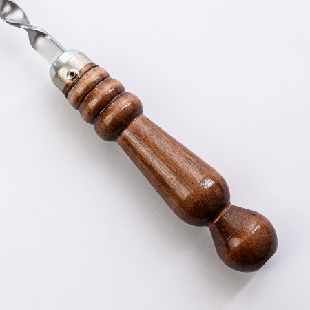 Шампур нержавеющий 670*12*3 мм с деревянной ручкой в Саранске