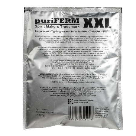 Turbo yeast alcohol "PuriFerm XXL" (350 gr) в Саранске