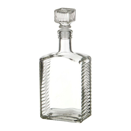 Бутылка (штоф) "Кристалл" стеклянная 0,5 литра с пробкой  в Саранске